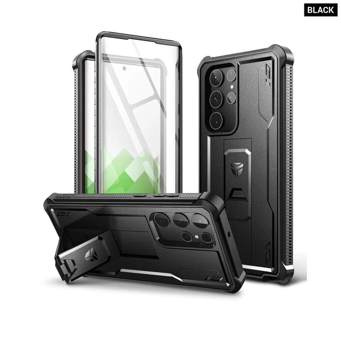 Shockproof Rugged Case For Samsung Galaxy S22 Ultra Plus5G Full Protection With Built In Screen Protector