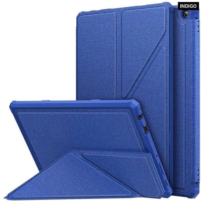 Standing Shell Cover with Magnetic PC Back Case for New Amazon Kindle Fire HD 10 Tablet