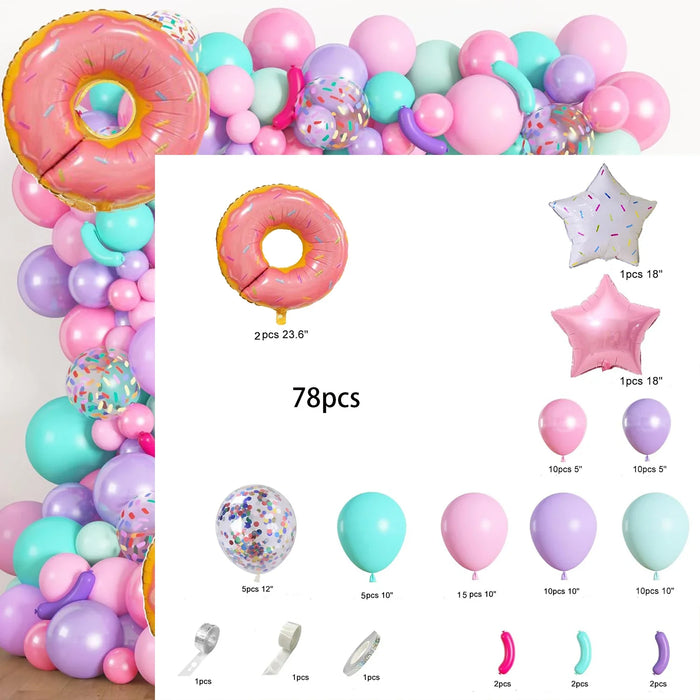 Donut Birthday Party Decorations Including Donut Balloon Garlands Banners In Pink Blue Perfect For Sweet Birthday Party Decor