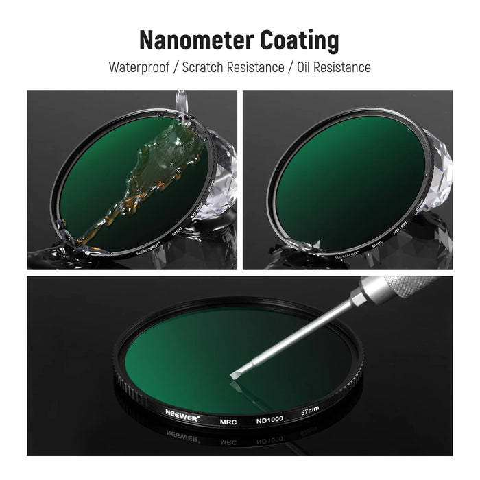 30 Layer Nano Coated Nd Filter Kit Nd1000 Nd64 Nd8 Nd4 Double Sided Neutral Density Set