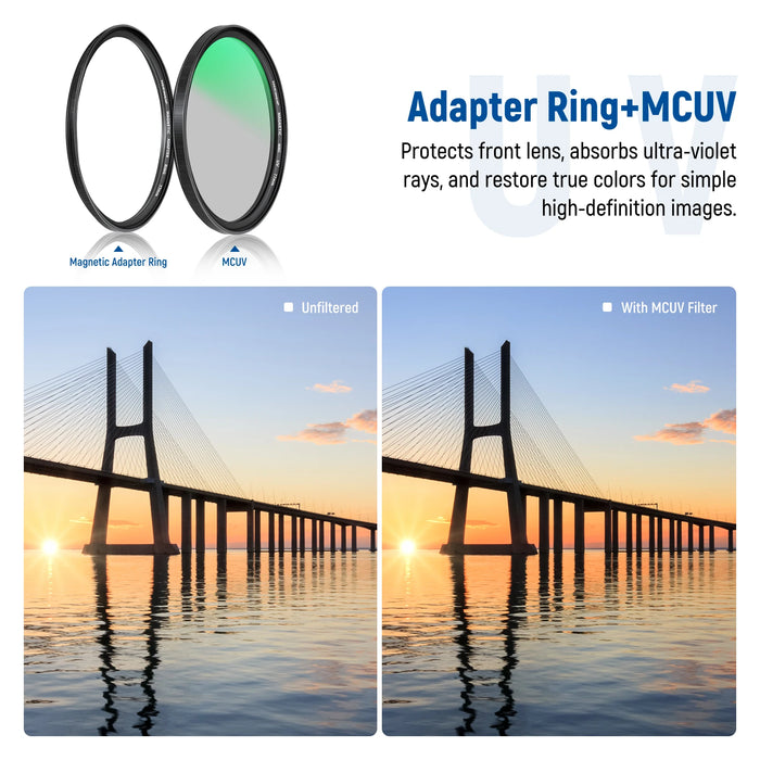 42 Layer Multi Coated Magnetic Lens Filter Kit Nd1000 Mcuv Cpl Adapter Ring Filter Cap