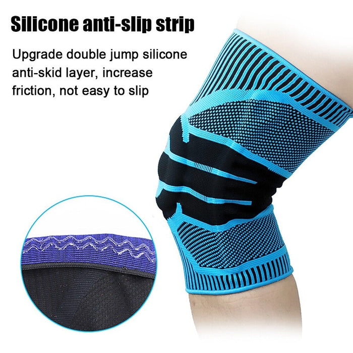 Sports Knee Compression Pads Patella Stabilizer for Cycling Running Weightlifting Basketball