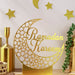 Golden Moon Acrylic Ramadan Decor For Home