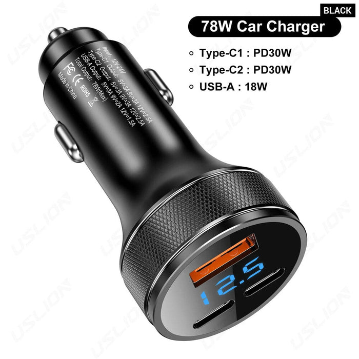 Fast Charge Usb Car Charger For Iphone 14