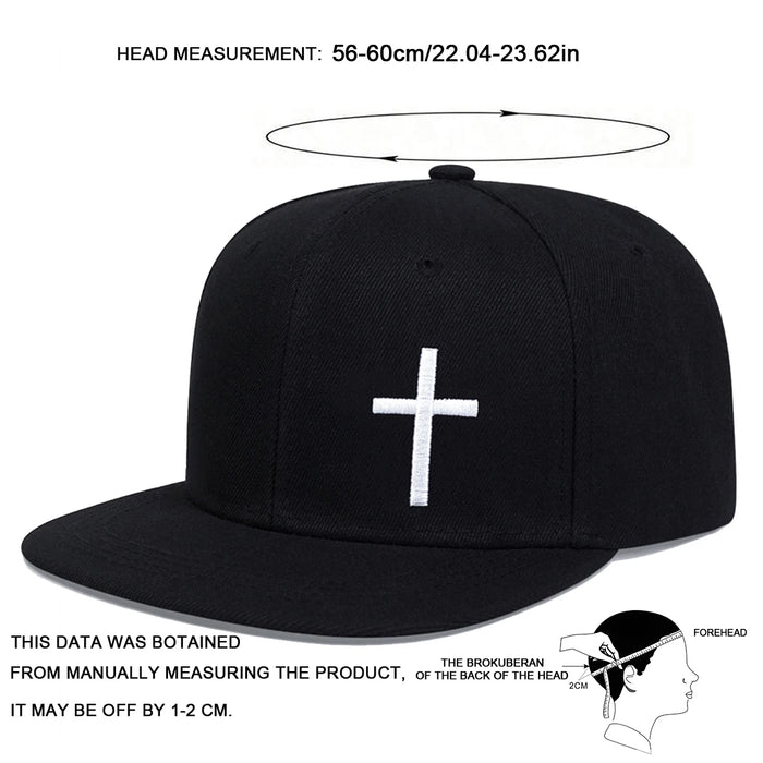 Adjustable Cross Embroidery Baseball Cap / Hat For Outdoor Wear