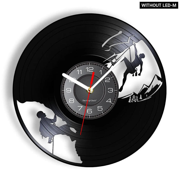 Mountain Climbing Vinyl Record Wall Clock