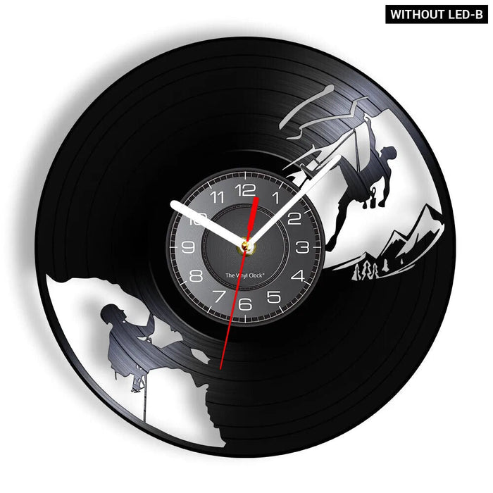 Extreme Rock Climbing Vinyl Record Clock