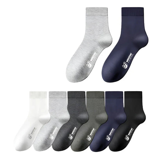 Pack Of 5 Antibacterial Mens Mid Socks Breathable And Anti