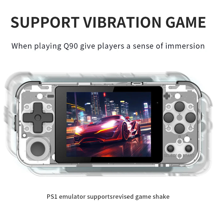 Q90 Handheld Game Console 3 Ips Screen Linux Os 16 Simulators Ps1 Retro Gaming