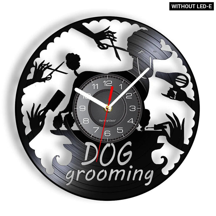 Pet Grooming Vinyl Record Clock