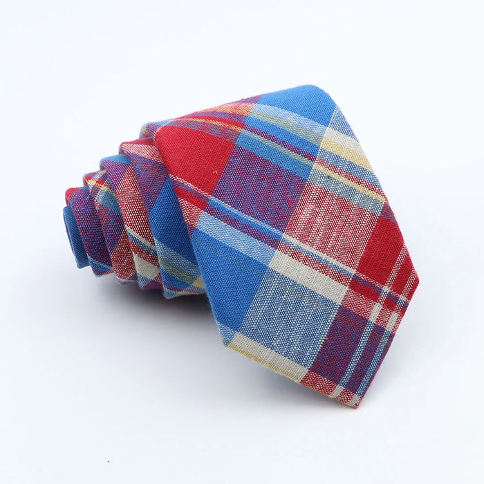 Colourful Two-Sided Floral Cotton Tie For Weddings And Parties