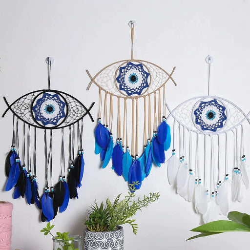 Handmade Evil Eye Dreamcatcher Wall Hanging