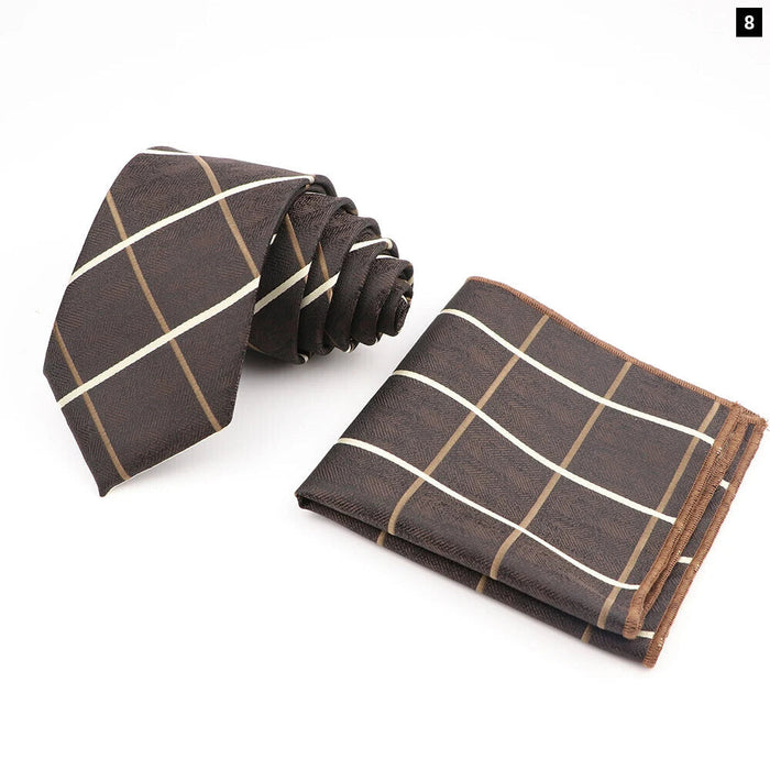 Mens Fashion Tie And Pocket Square Set For Business Weddings And Gifts