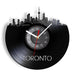 Toronto Skyline Vinyl Record Clock