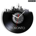 Toronto Skyline Vinyl Record Clock