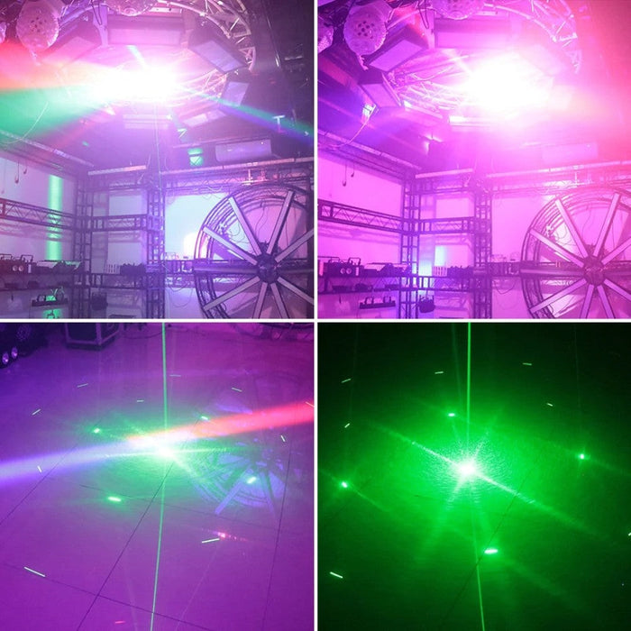 4 IN 1 DMX RGBWY LED Moving Head Beam Point Rainbow Green Laser DJ Disco Party Dance Wedding Bar Stage Lighting Effect