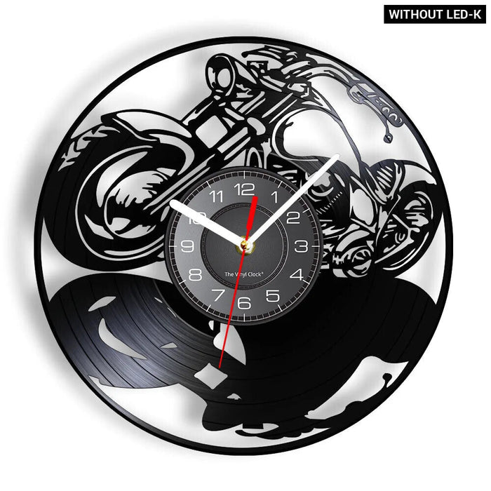 Retro Japanese Motorbike Vinyl Record Wall Clock