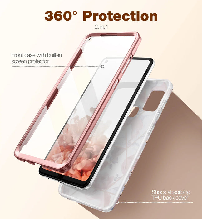 Shockproof Marble Cover For Samsung Galaxy A21s Full Body