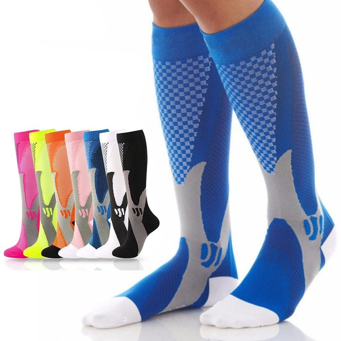 1Pair Calf Circulation Long Sock For Medical Nurse Travel Running Cycling