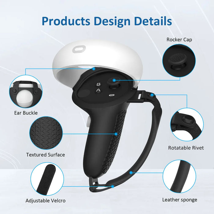 For Oculus Quest 2 Vr Touch Controller Silicone Skin Handle