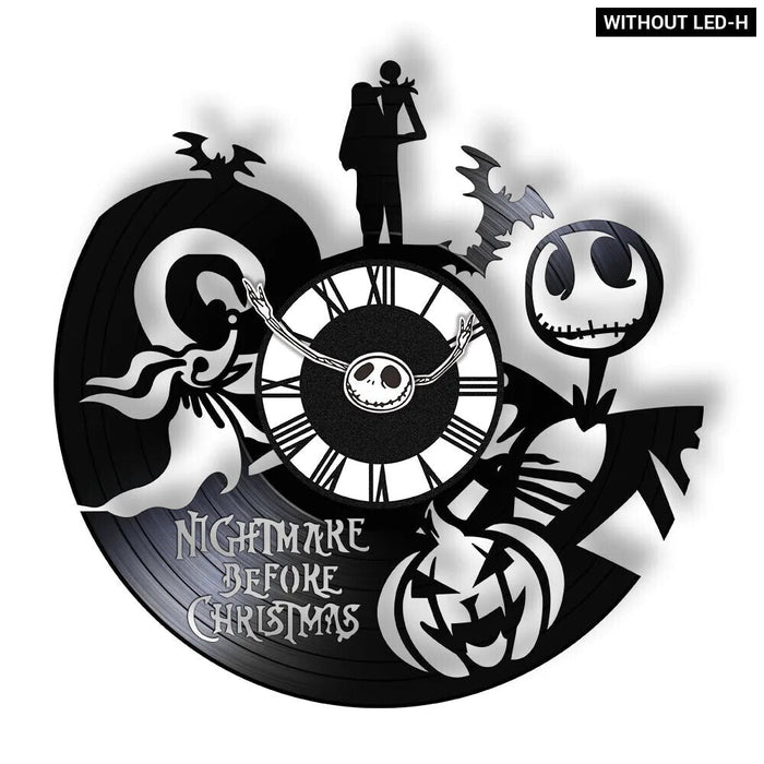 Halloween Nightmare Vinyl Record Wall Clock