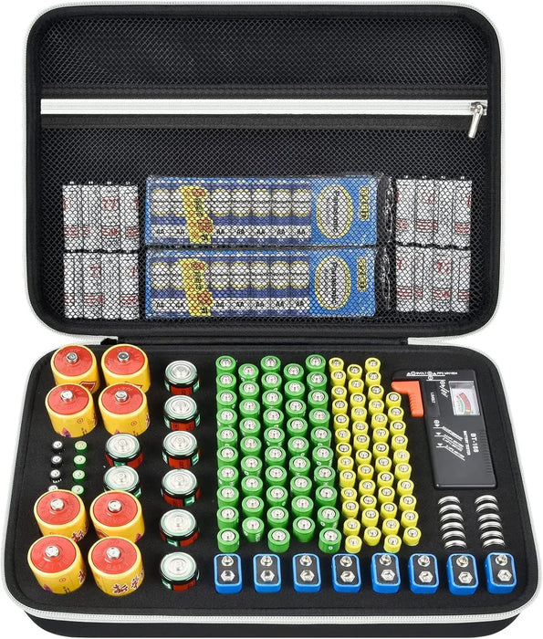 Battery Organizer Tester Bt 168 Holds 140 Aa Aaa Batteries Variety Pack Bag Batteries Not