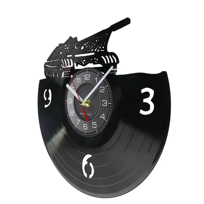 Military Tank Vinyl Record Wall Clock