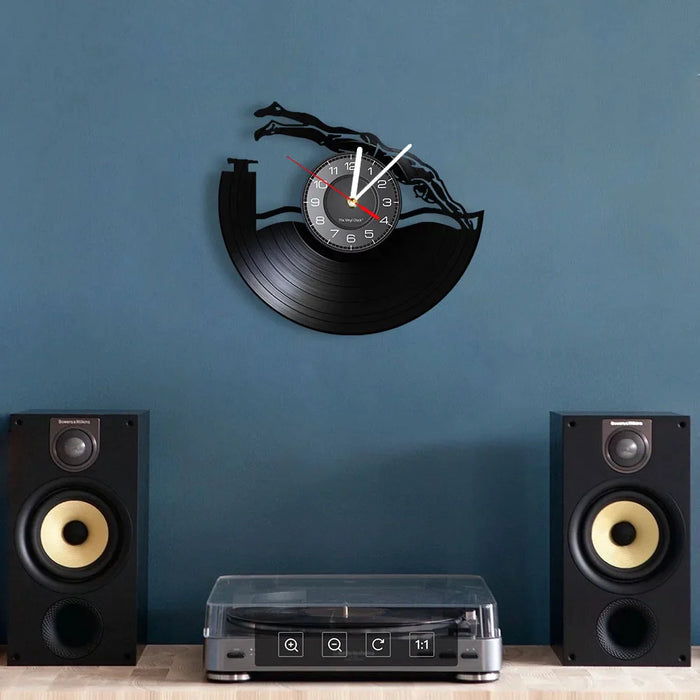 Swimming Pool Vinyl Record Wall Clock