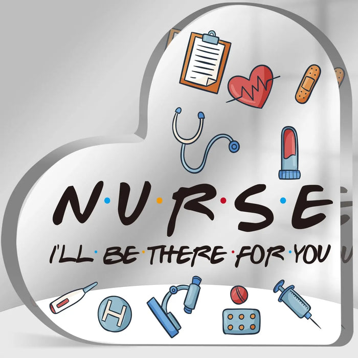 Thank You Nurse Gift Heart Shaped Desktop Decor