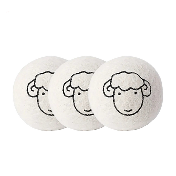 Pack Of 3 Wool Drying Balls For Anti Winding Laundry