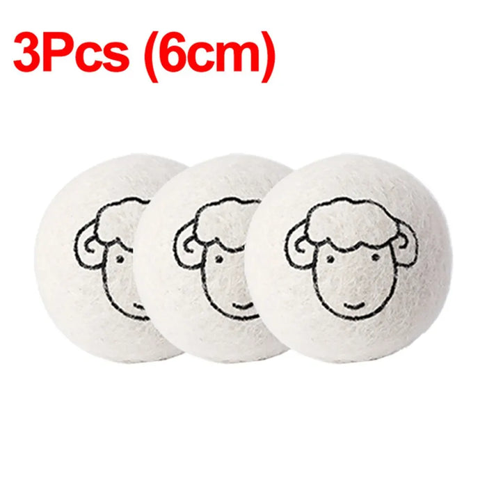 Pack Of 3 Wool Drying Balls For Anti Winding Laundry