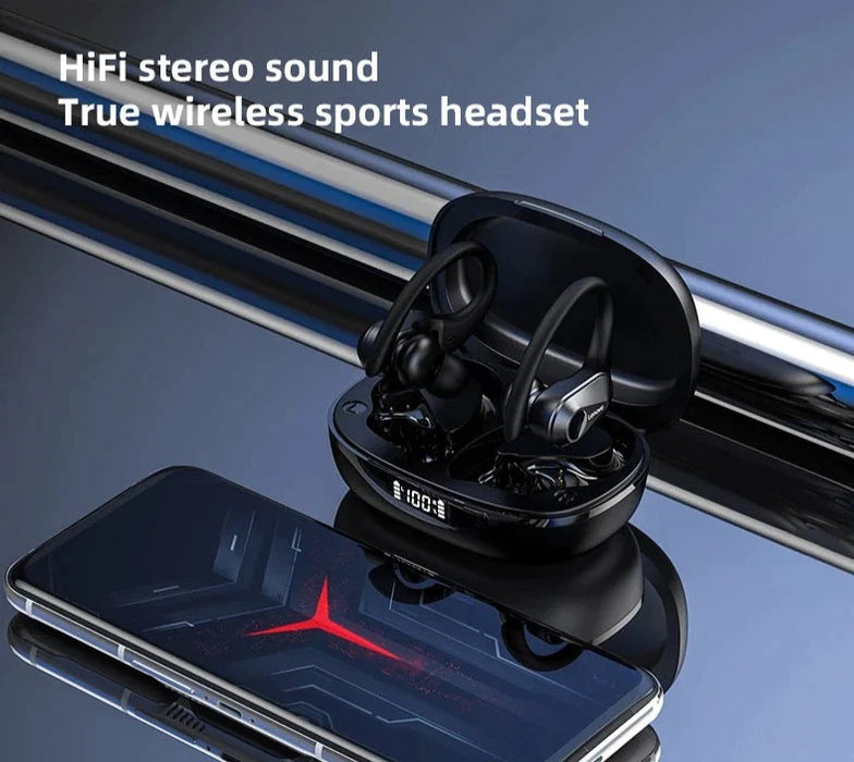 Wireless Bluetooth5.3 Ear Hook Noise Reduction Hifi Stereo Waterproof Lp75 Tws Sports Gaming Earphones With Mic