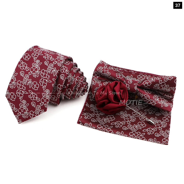 Classic Red Ties Set For Business And Weddings