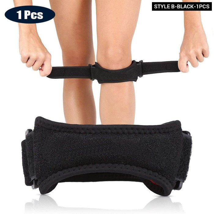 1Piece Adjustable Patella Knee Strap with Double Compression Pads