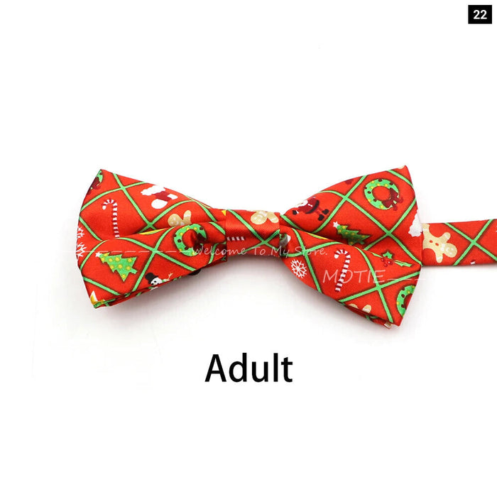 Christmas Bowtie Snowflake Pattern Polyester Parent-Child Wedding Party Accessories