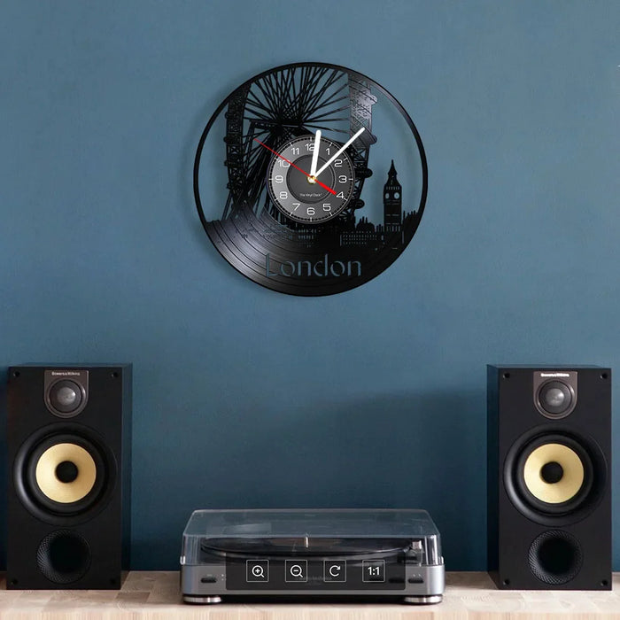 London Vinyl Record Wall Clock