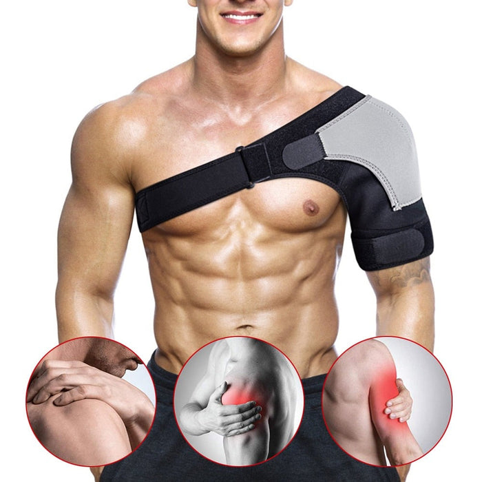 1pc Adjustable Compression Shoulder Brace Support With Ice