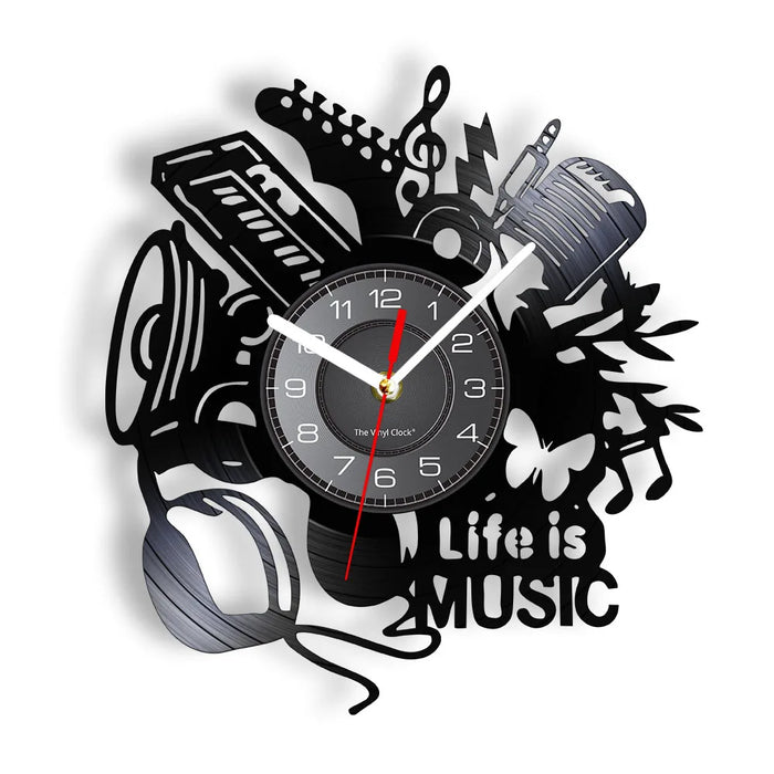 Musical Life Quote Wall Clock