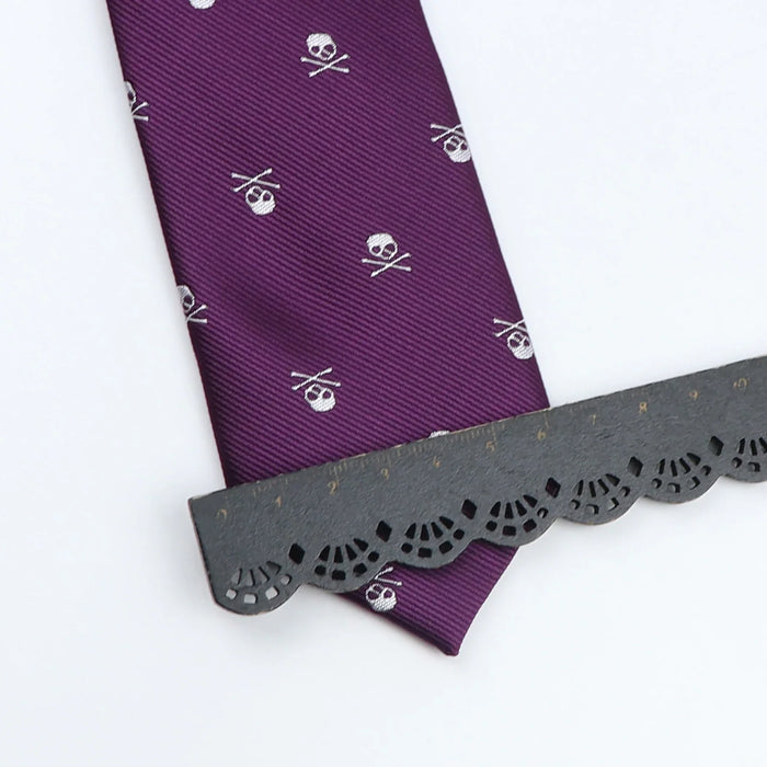 Slim Skull Ties Red Blue For Weddings And Cosplay