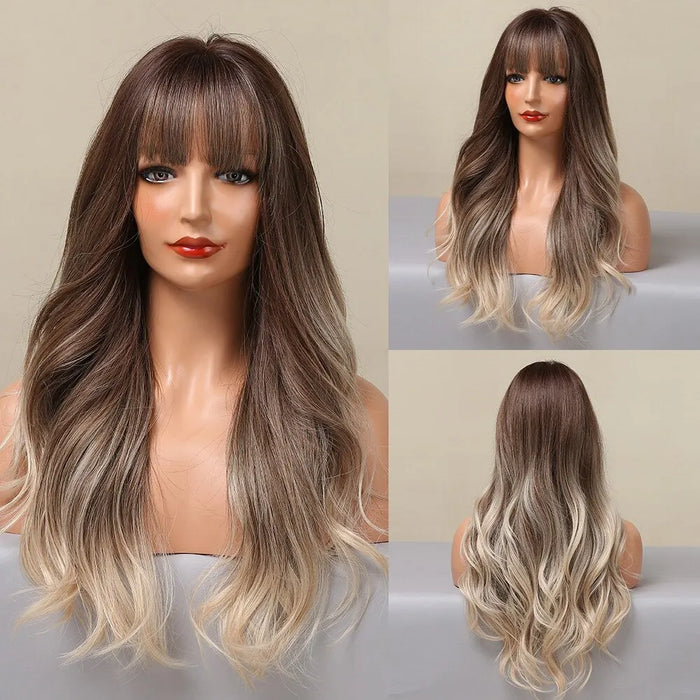 Water Wave Wig With Bangs For Women Cosplay And Party Ready