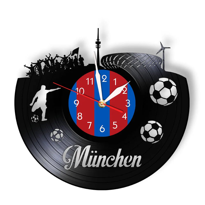 Munich Skyline Vinyl Wall Clock