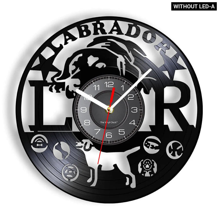 Labrador Retriever Vinyl Record Wall Clock