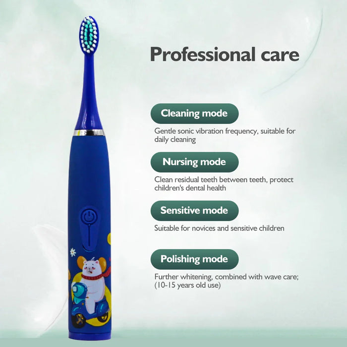 Kids Electric Toothbrush With Replaceable Heads