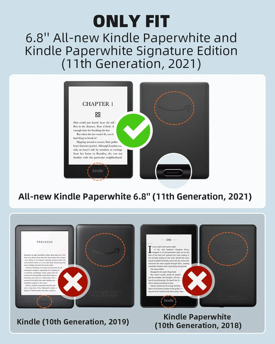 6.8" Perfect Protection with Fully Covered Case For Kindle Paperwhite 11th Gen And Kindle Paperwhite Signature Edition