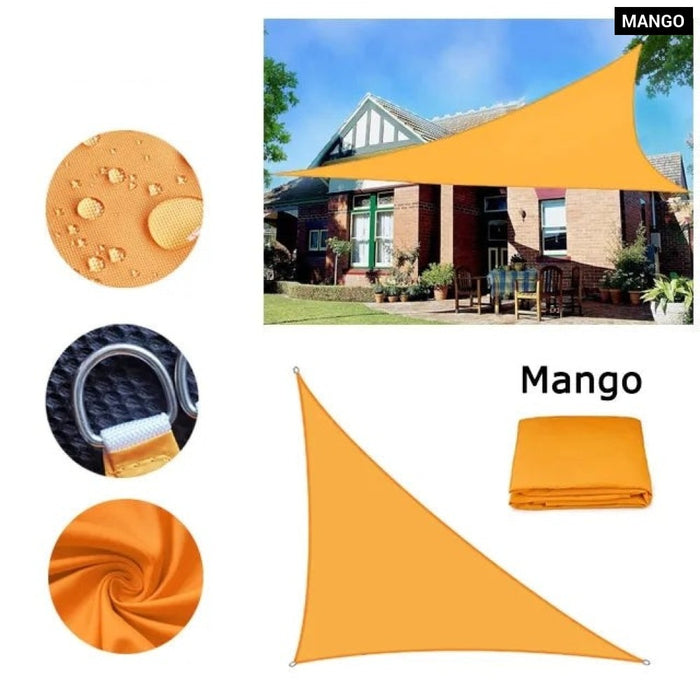 Waterproof Sun Shelter Triangle Sunshade Protection Outdoor Cover Garden Patio Pool Shade Sail Awning 420D