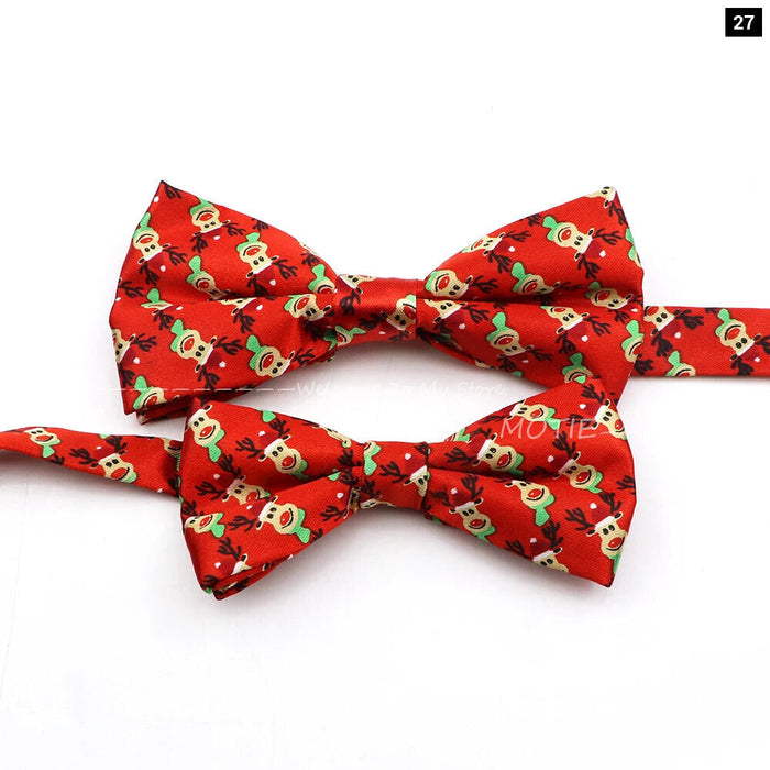 Christmas Bowtie Snowflake Pattern Polyester Parent-Child Wedding Party Accessories