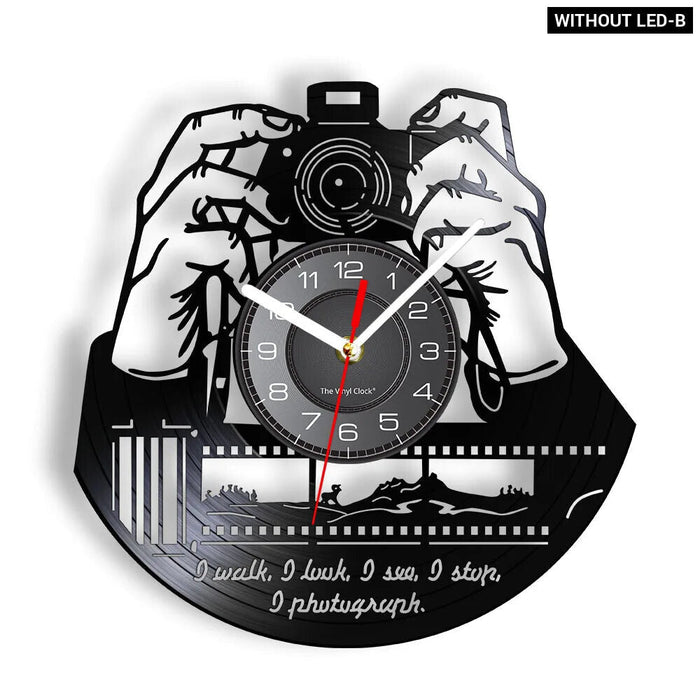 Pographers Vinyl Record Wall Clock