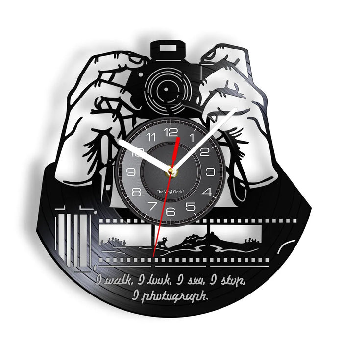 Pographers Vinyl Record Wall Clock