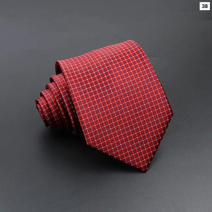 Blue Plaid Striped Tie 8Cm Classic Necktie For Mens Fashion For Daily Wear Weddings And Gifts