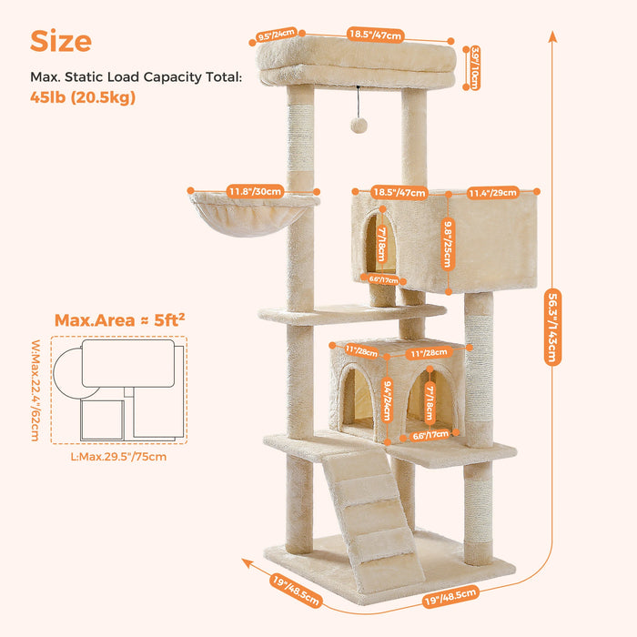 Multi Level Cat Tree Double Condos Scratching Posts